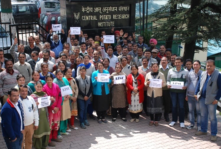 Protest by CPRI Shimla employees