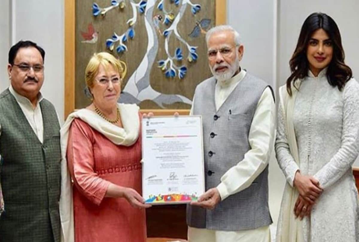 Priyanka Chopra meets PM Narendra Modi to attend the Partners Forum 2018 