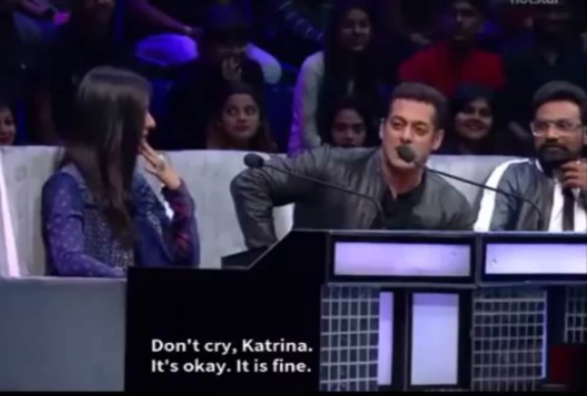 salman khan cares for katrina kaif look at the video