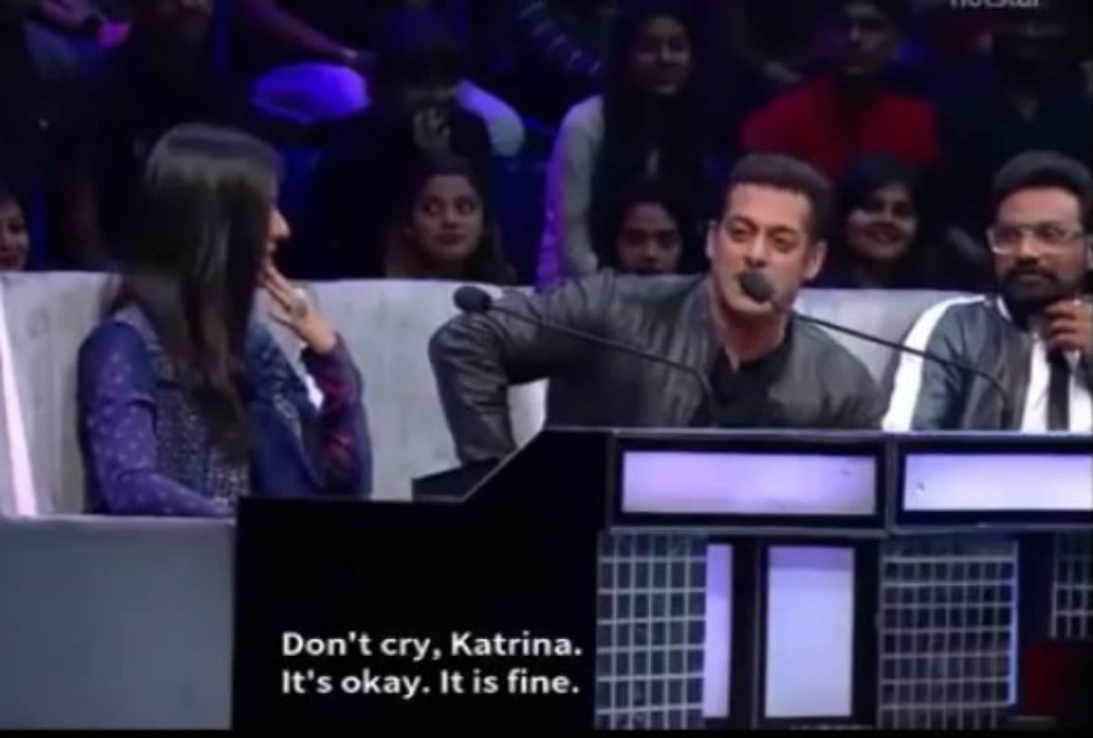 salman khan cares for katrina kaif look at the video