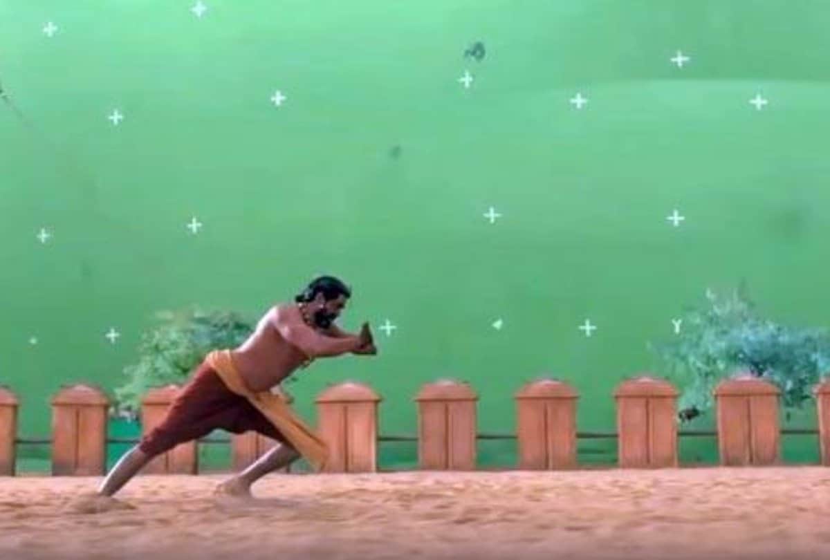 baahubali bull fight scene shot with vfx effect