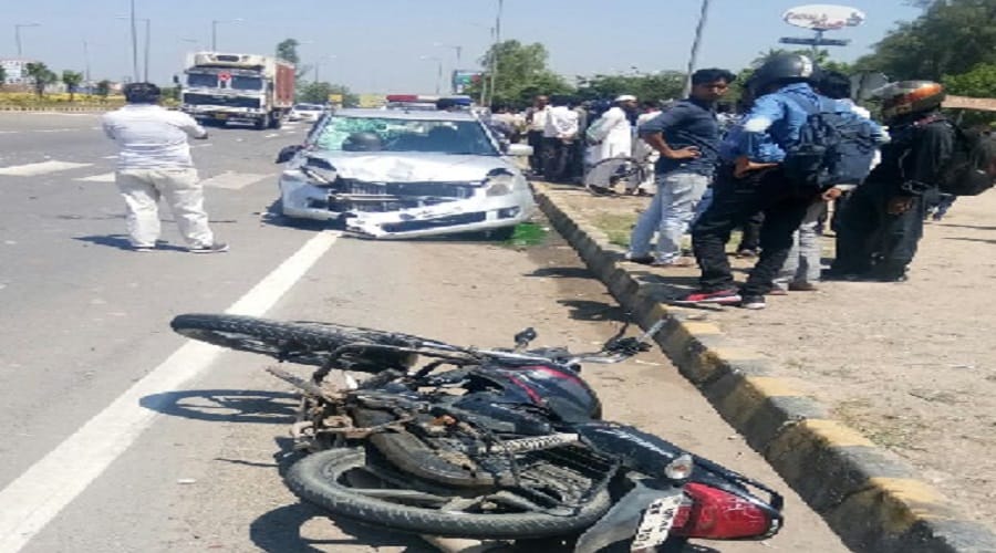 Car and bike collision in Muzaffarnagar, two killed, many injured