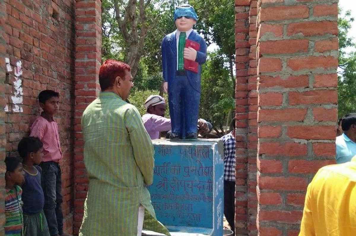 Ambedkar statue broken in three district of purvanchal