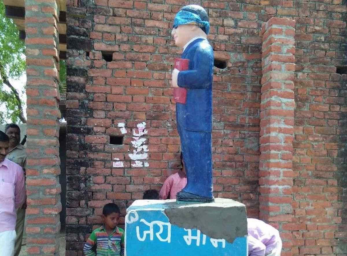 Ambedkar statue broken in three district of purvanchal