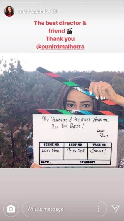Student of the Year 2 Ananya Pandey Instagram Story from Dehradun sets 