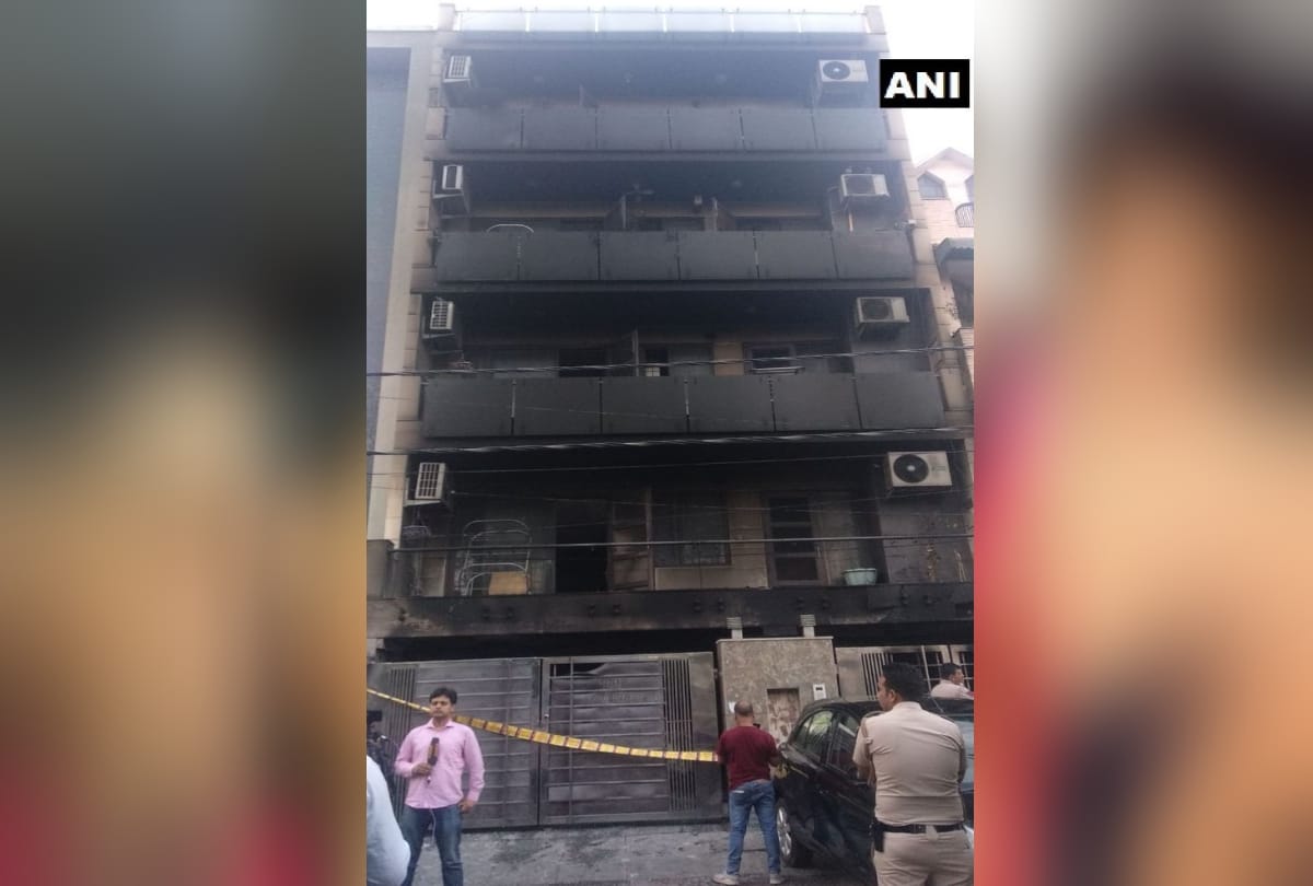 fire in kohat enclave building, 4 of a family dead body found on ladders see photos