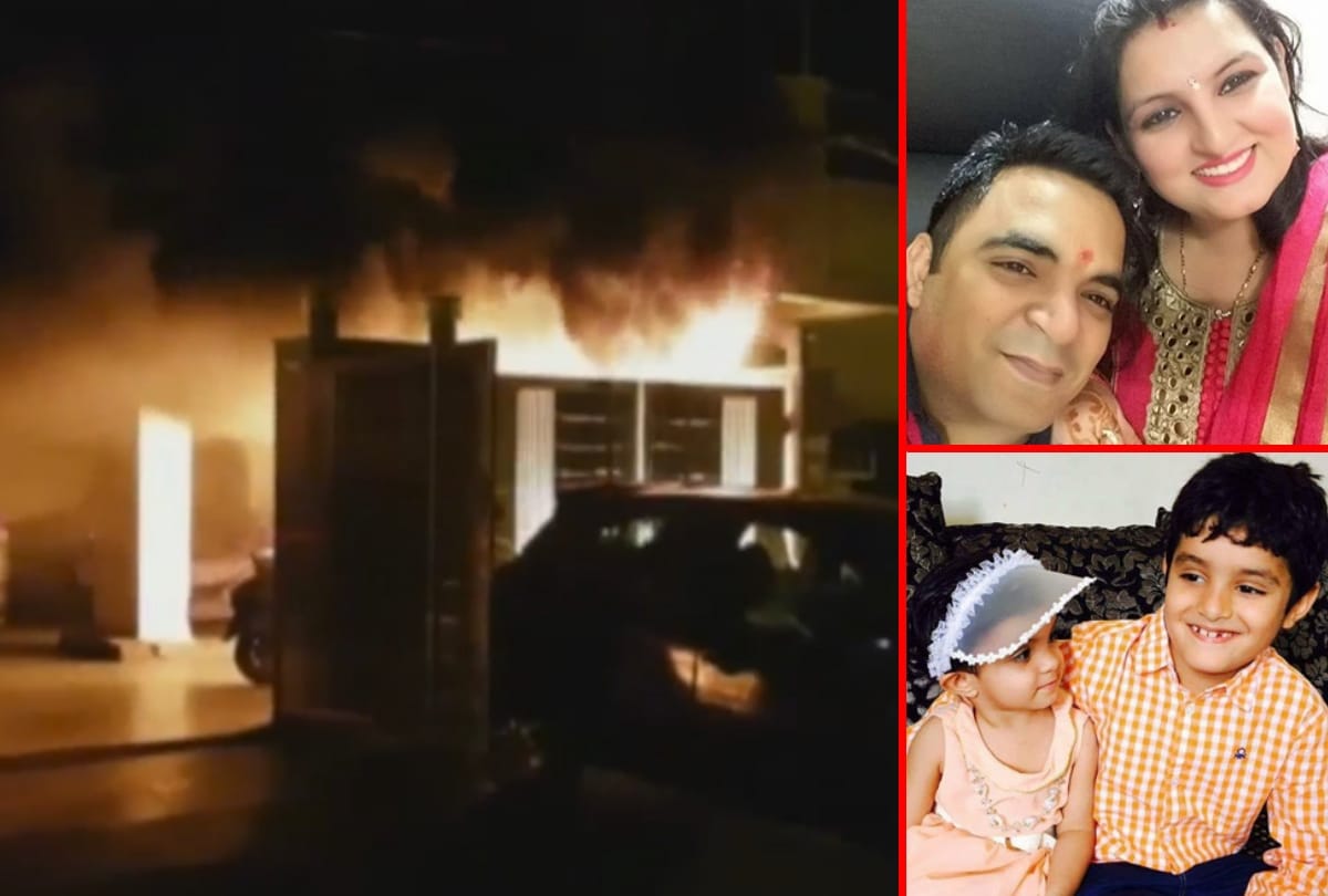 fire in kohat enclave building, 4 of a family dead body found on ladders see photos