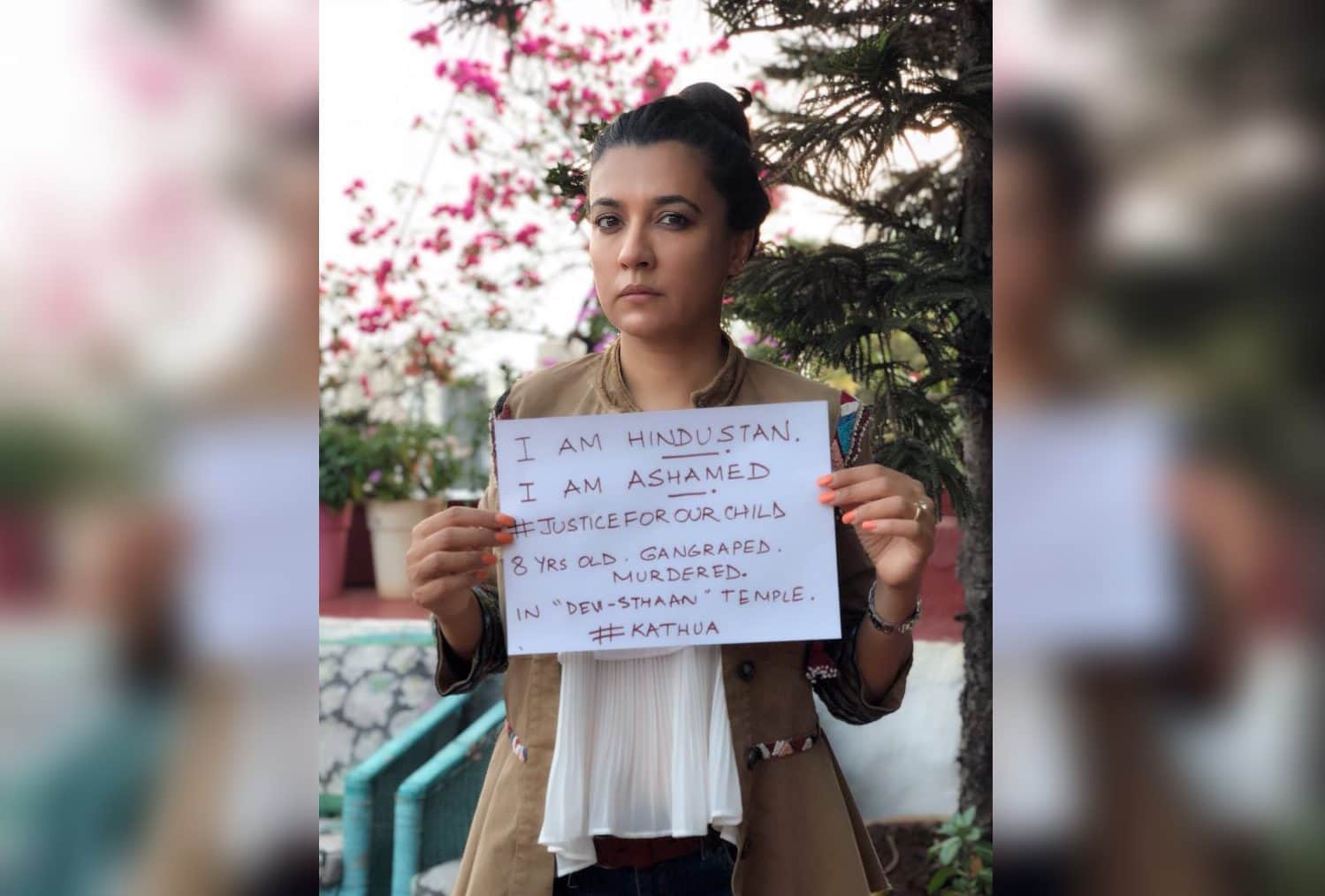 kathua rape case huma qureshi campaign for Justice for gangrape victim