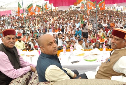cm jairam thakur hits out at congress in sirmour
