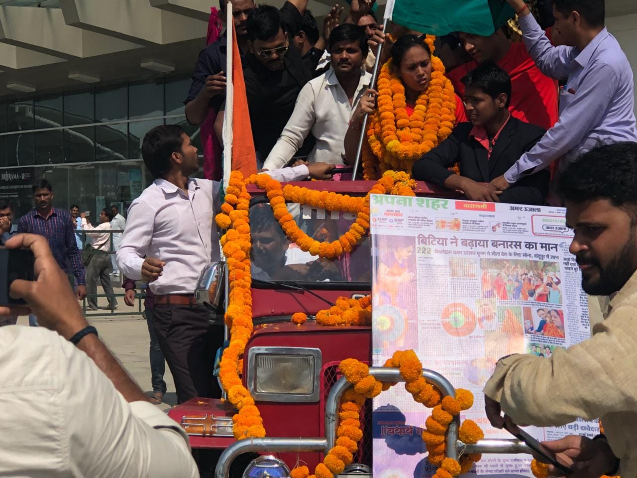 CWG 2018 gold medal winner punam yadav came varanasi grand welcome