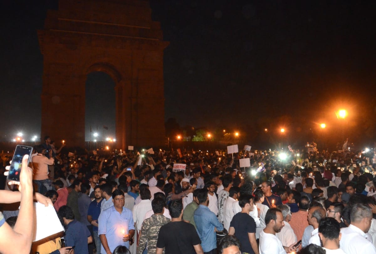 its not the first time when rahul gandhi candle march on roads at night time