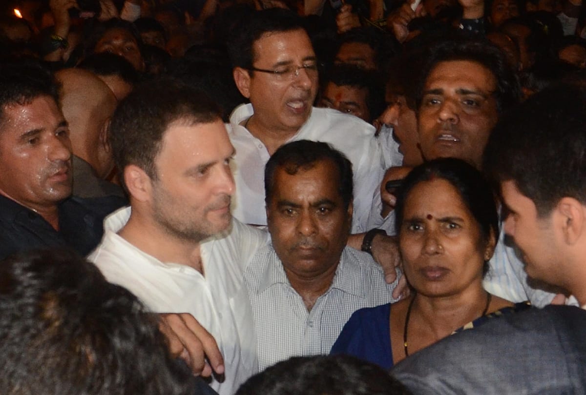 its not the first time when rahul gandhi candle march on roads at night time