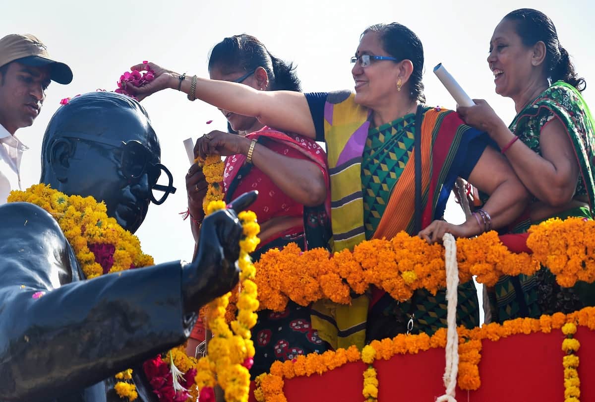 People pay tribute to BR Ambedkar oh his 127th birth anniversary