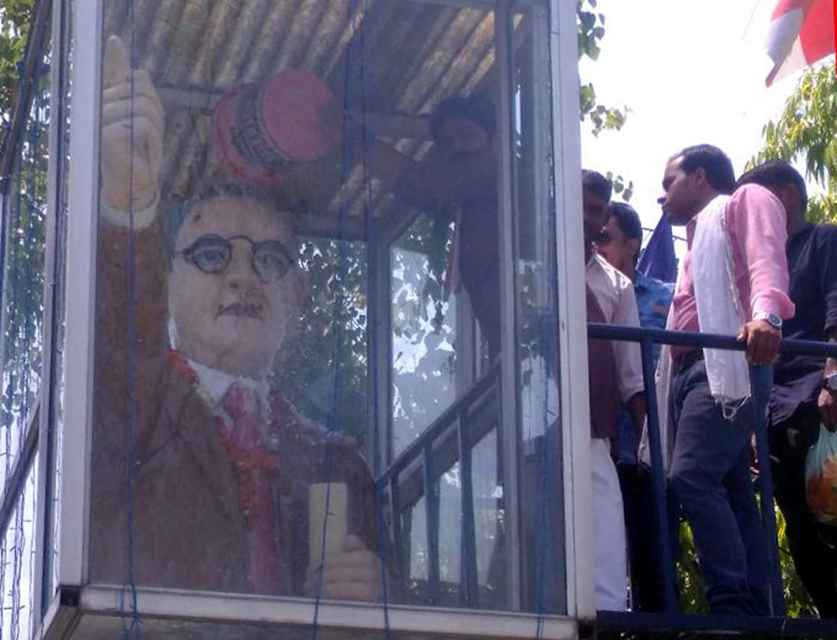 Political purification of Baba Saheb's statue