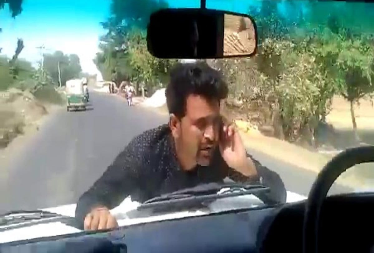 BDO officer drives for 4 km as man clings on to bonnet of his car in uttar pradesh