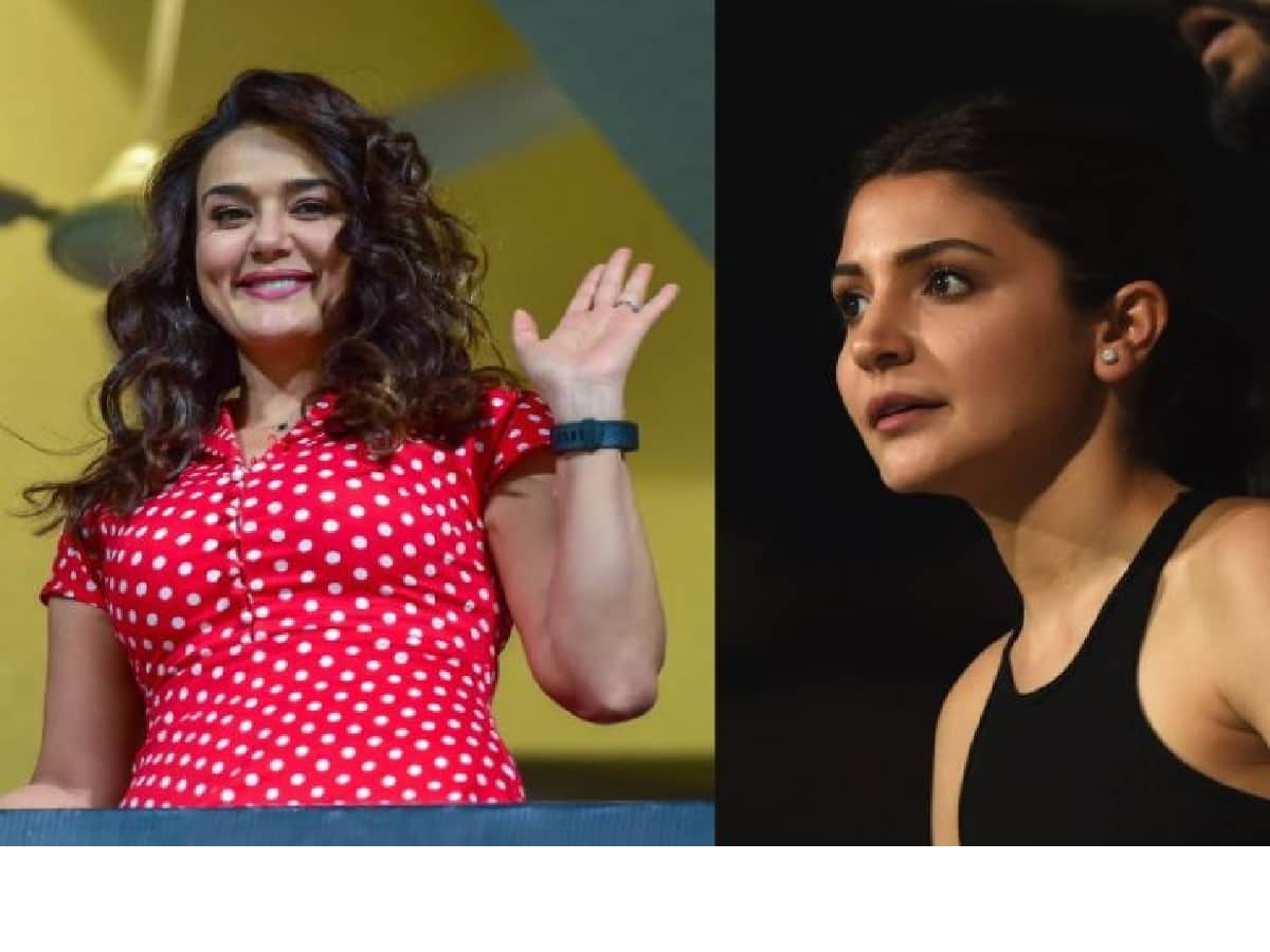anushka sharma and preity zinta cheer up their teams at chinnaswamy stadium in ipl