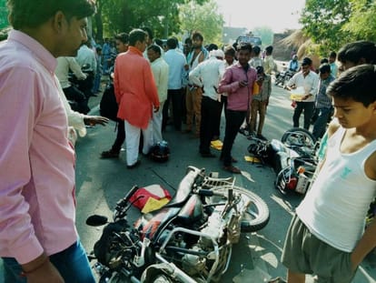 mainpuri one died and three injured in road accident 