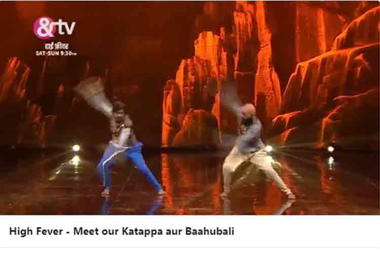 baahubali and katappa dancing with each other in tv viewers got shocked