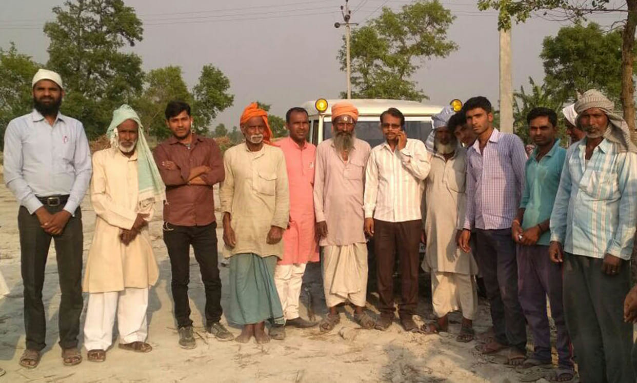 Sugarcane farmers protested.