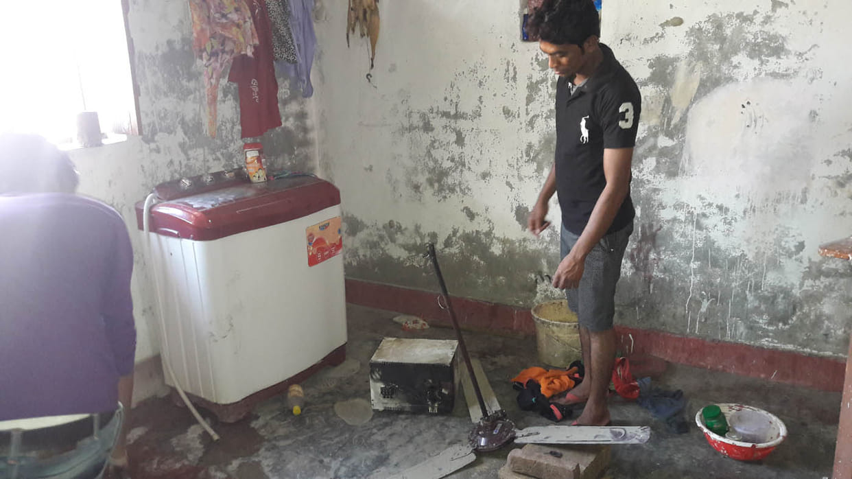 A fire in 10 houses with short circuits