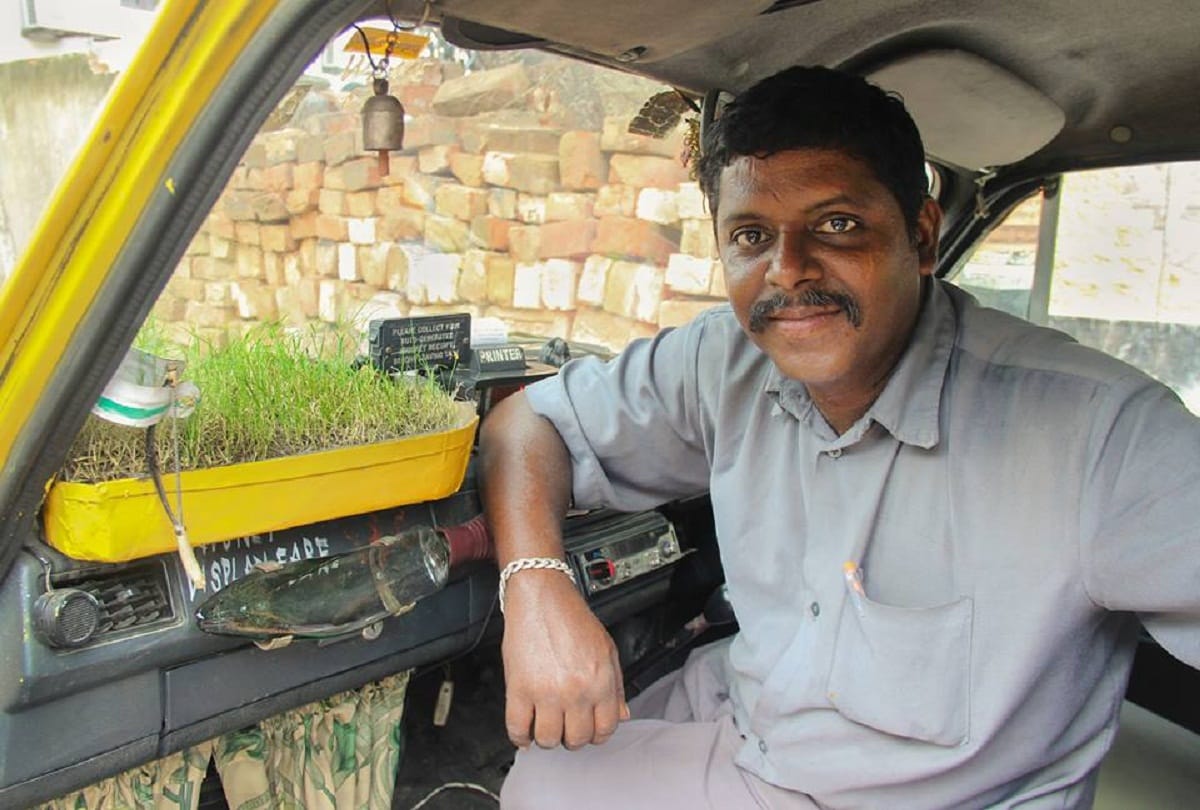 Dhananjay Chakraborty- taxi driver in Kolkata encourage people to be more environmentally conscious