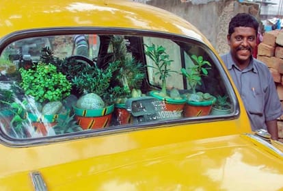 Dhananjay Chakraborty- taxi driver in Kolkata encourage people to be more environmentally conscious