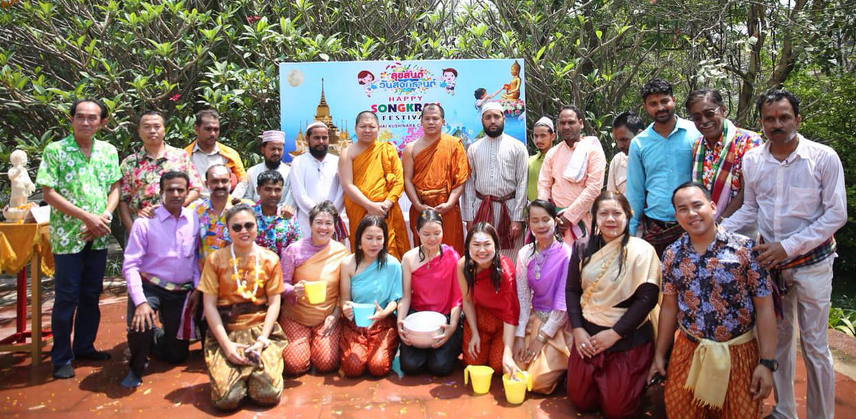 Celebrated Thai Holi Songkran with pompousness