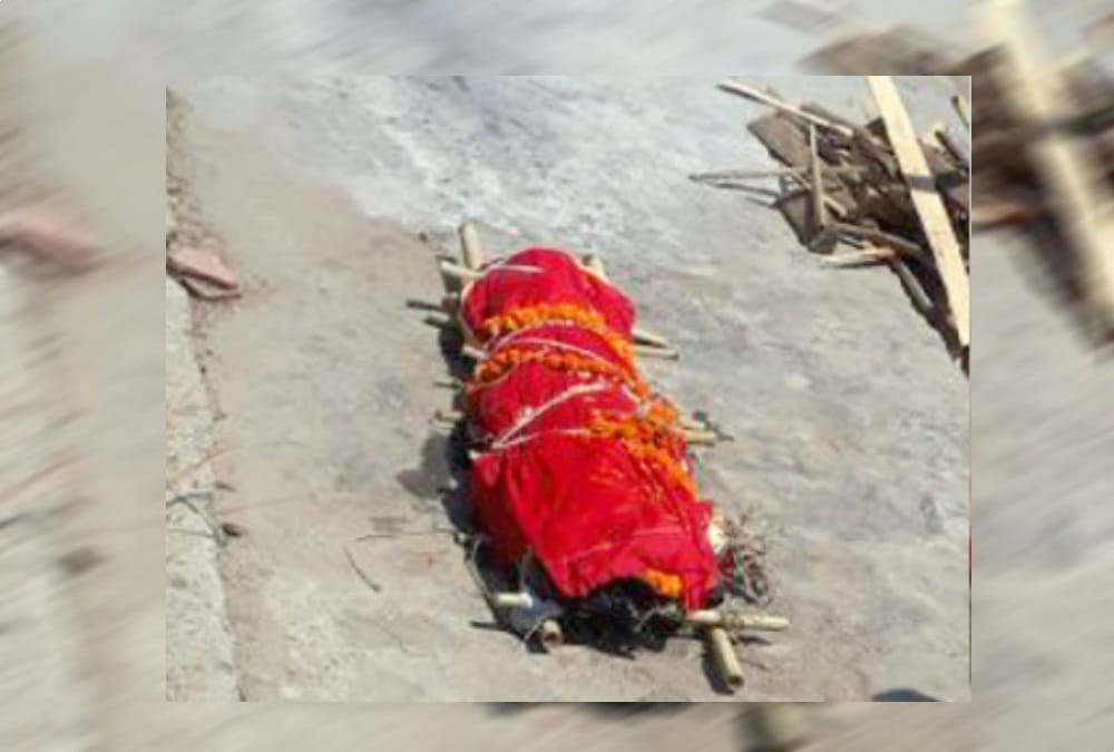 Funeral photos of of three dead bodies car accident in ramnagar 