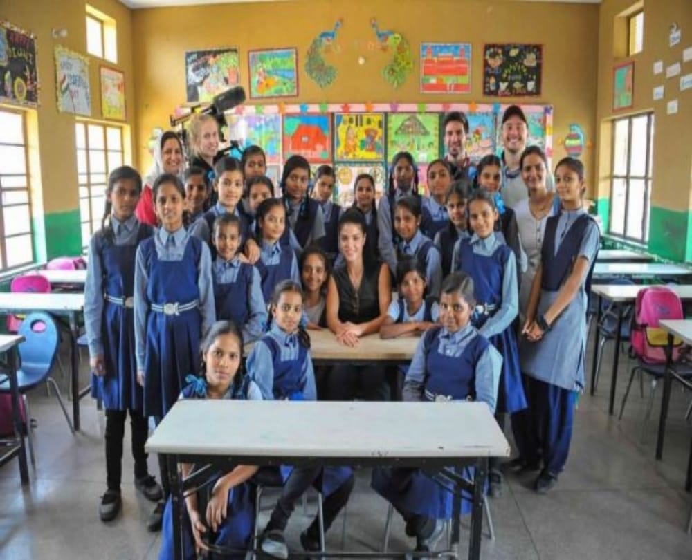 hollywood actress Mary Argiropoulos adopts underprivileged child in Uttar Pradesh' Braj 