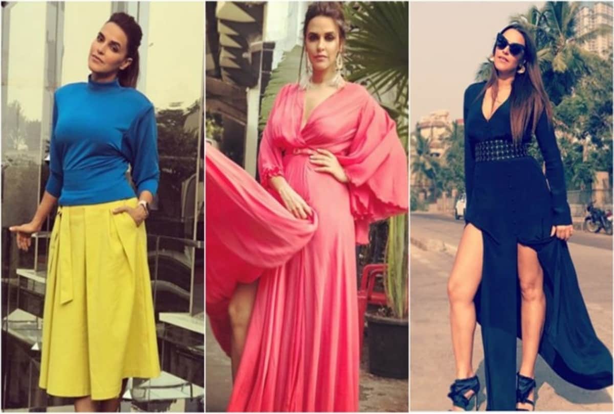 Trollers compares Neha Dhupia dress to curtain actress gives epic reply