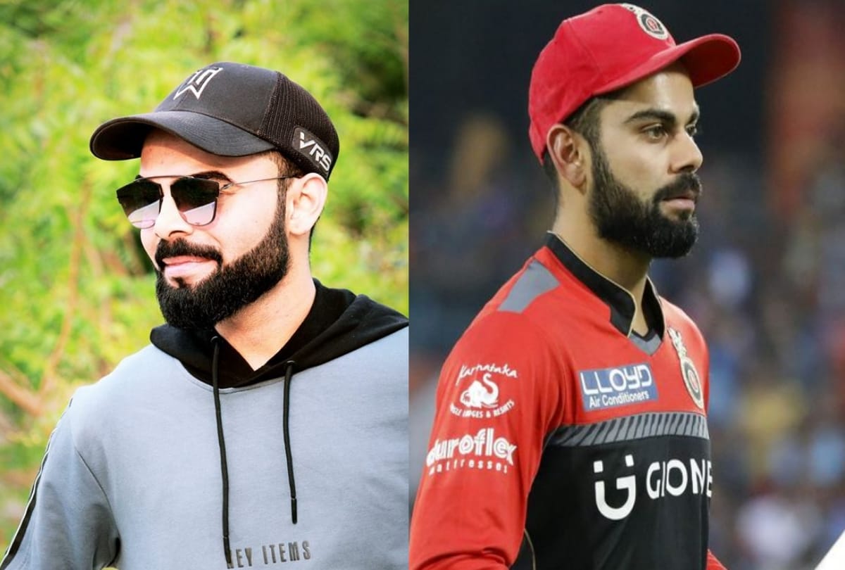 Virat Kohli shocked and laughing to see his duplicate