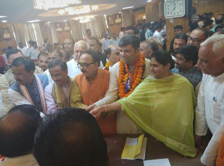 Vidhan parishad elections apna dal leader ashish patel and ashok dhawan nomination