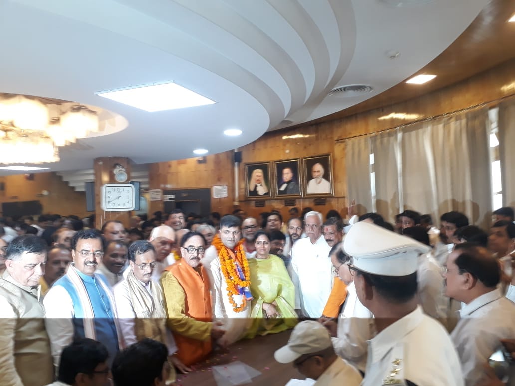 Vidhan parishad elections apna dal leader ashish patel and ashok dhawan nomination