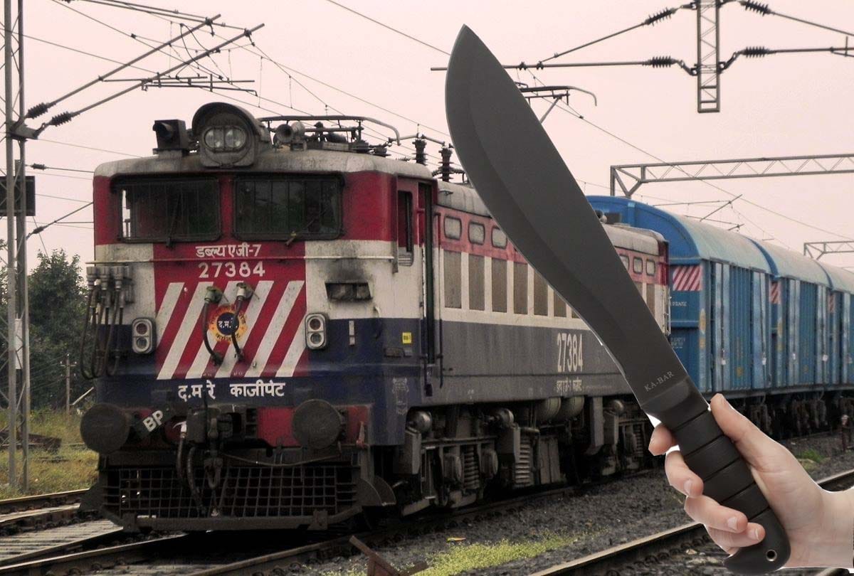  the loco pilot of the cargo train attacked with chopper , you will be shocked to know the reason