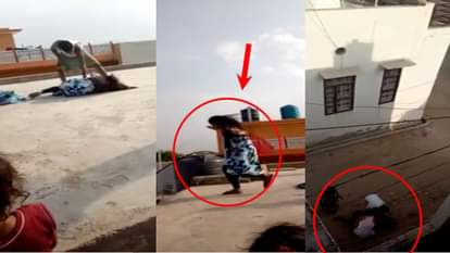 VIRAL VIDEO OF A GIRL JUMP FROM THE ROOF OF HER TERRACE 