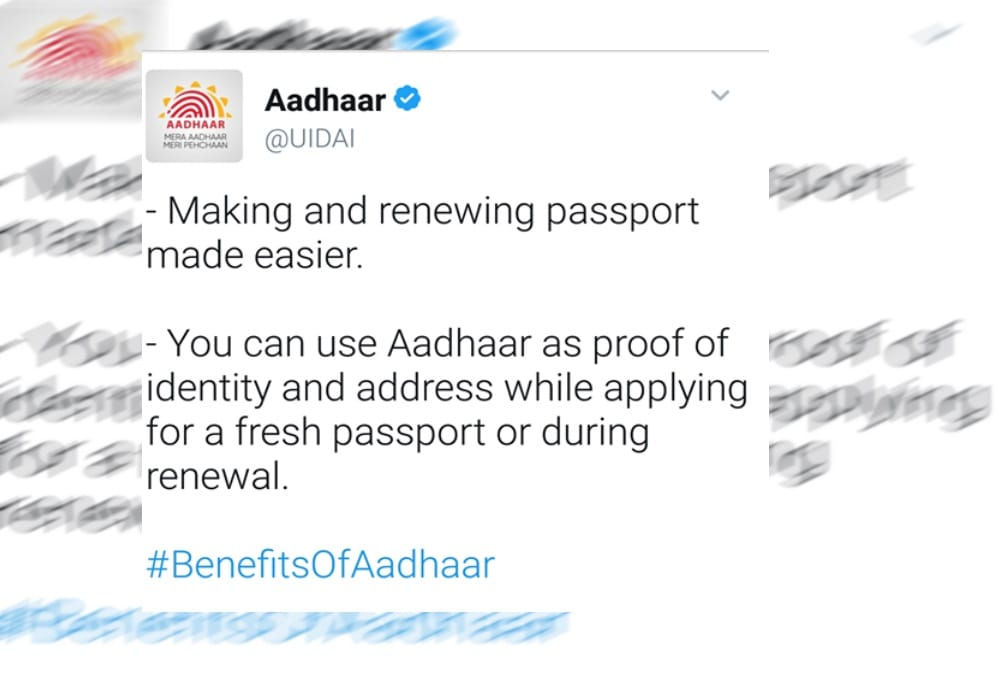 Uidai Alert for making passport and renewing
