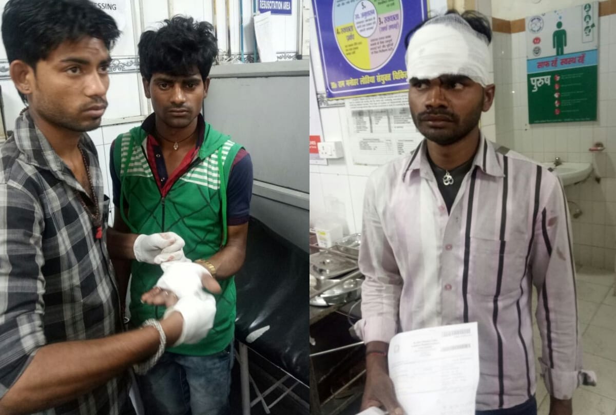 truck hit the roadways bus in lucknow, many injured