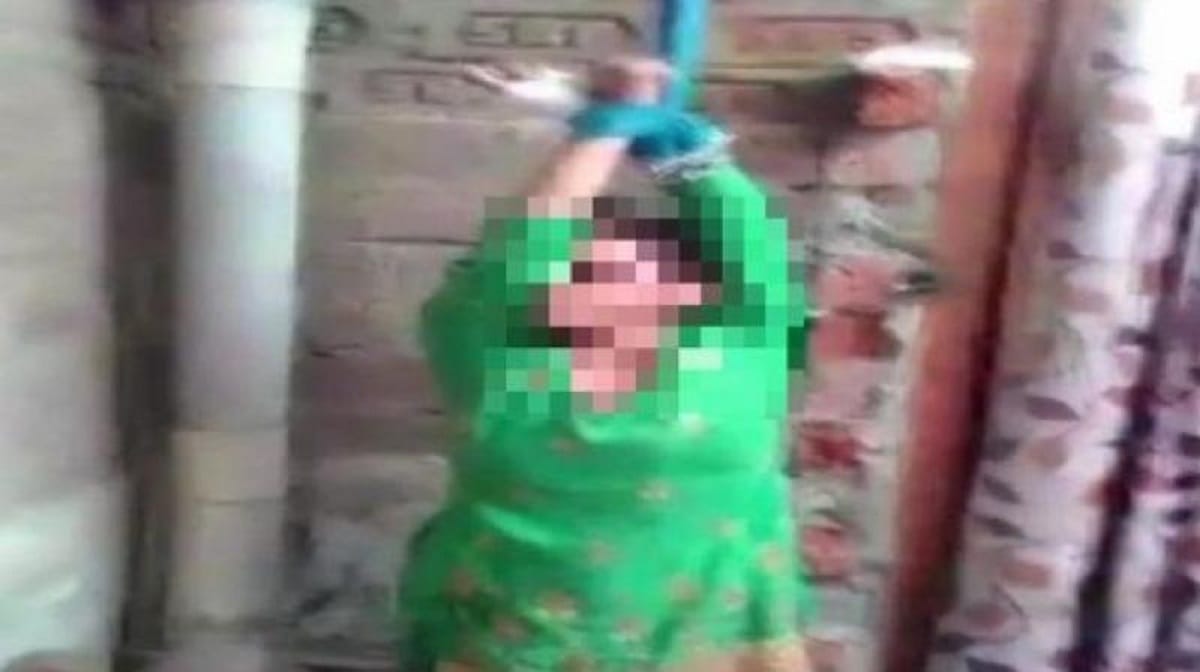 a man tied his wife to the ceilling fan and brutally beat her with belt, send video to in-laws