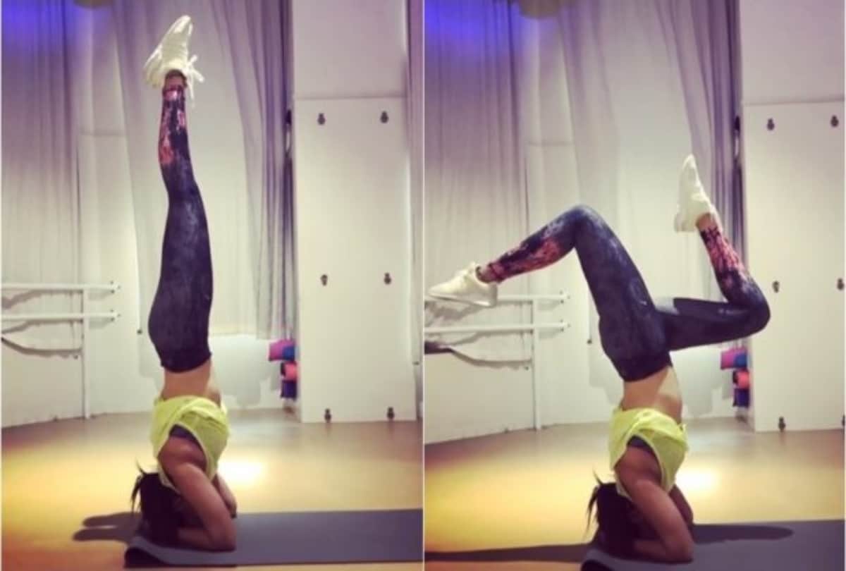 Sonakshi Sinha head stand video nailed