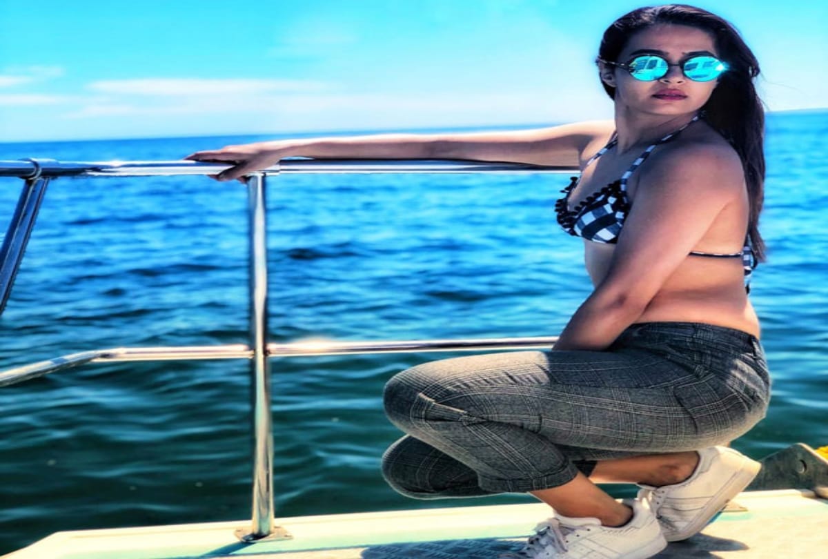 hotness alert actress Surveen Chawla poses in bikini and a trouser