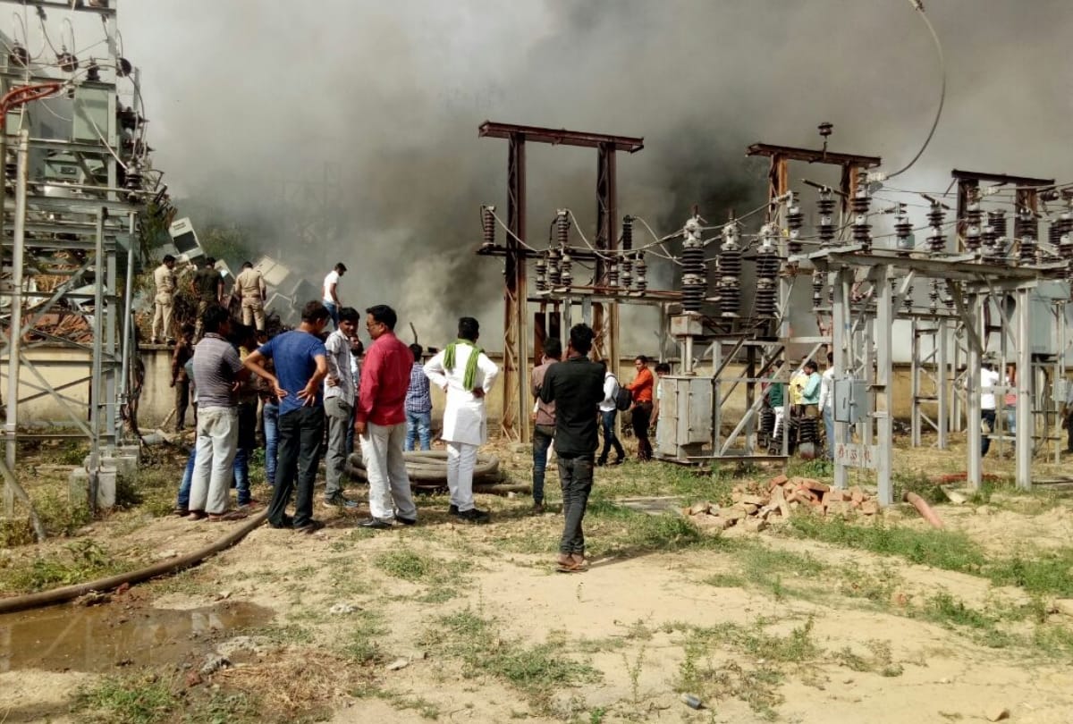 ahibaranpur electricity station storeroom caught massive fire 