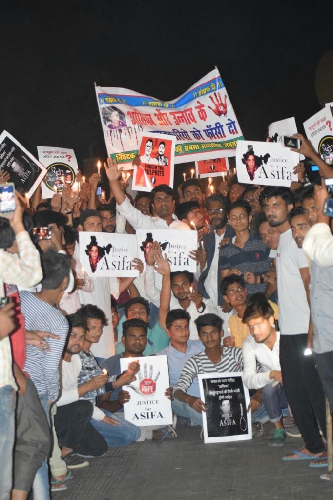 candle march against rape incidents