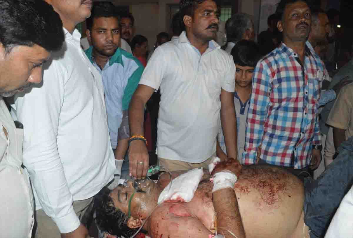 vikas dubey brother injured in gun shot