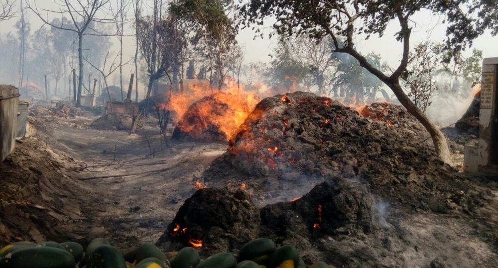 more than two hundred families have been homeless in kasganj due to the fire