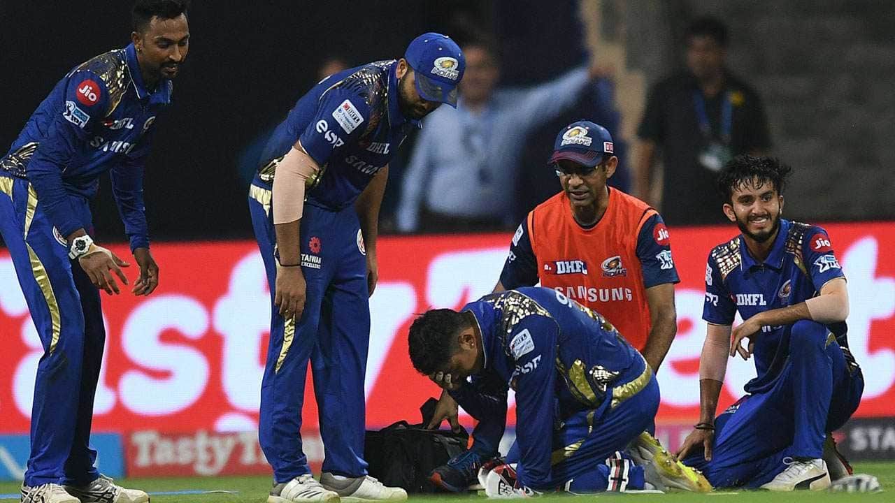 Hardik Pandya Throw injured ishan kishan while playing for mumbai indians in ipl
