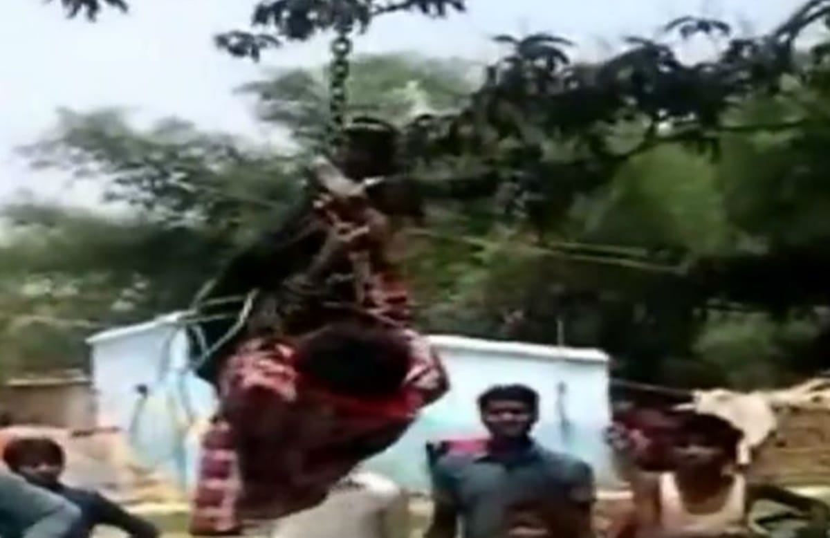Man beaten and hung upside down for allegedly stealing a mobile phone