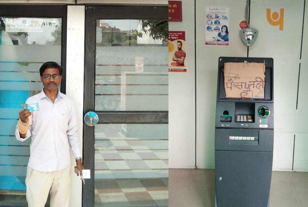 no cash in atms in lucknow.