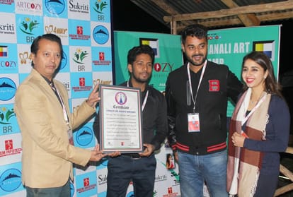 art kazi made the world record of longest live Paintings marathon