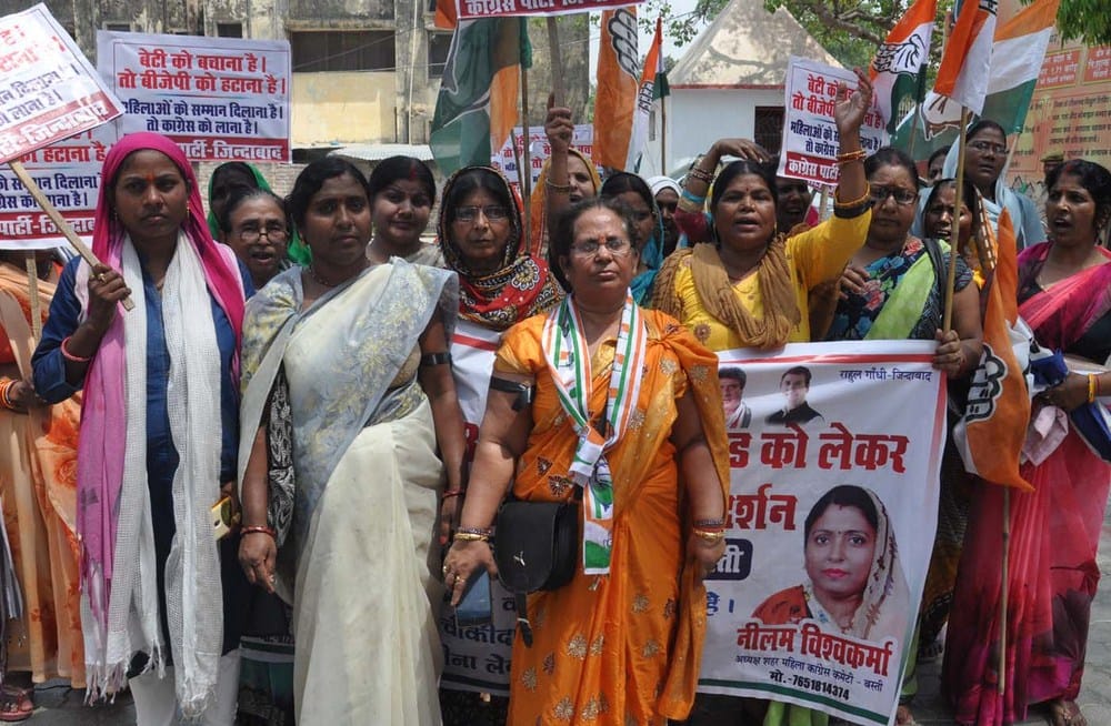 congress woman wing protested