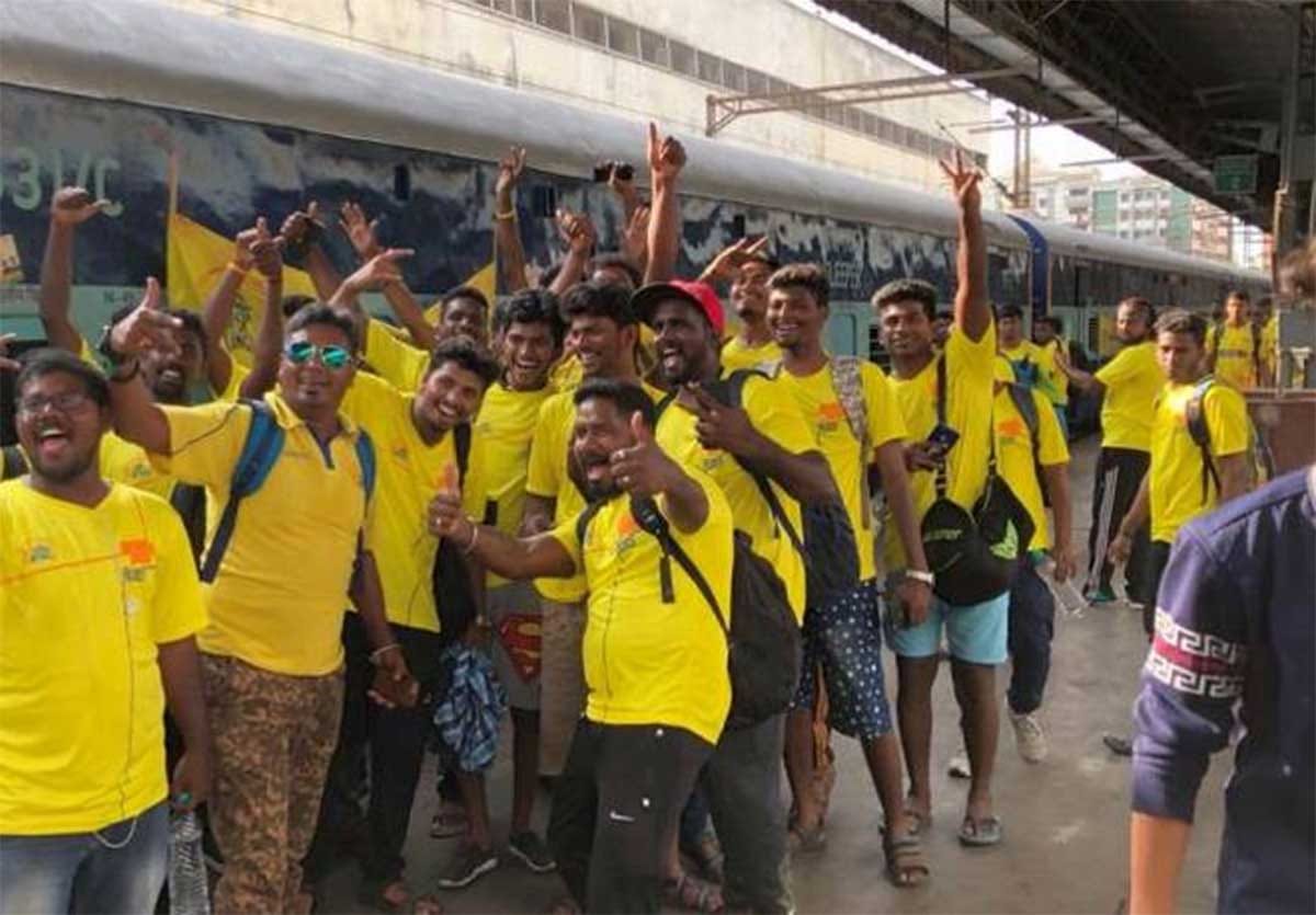 special train carries csk fans from chennai to pune for next match